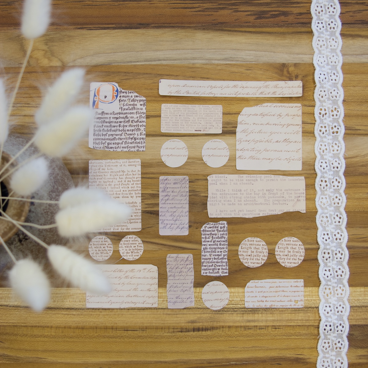 Zwischen den Zeilen. – Handschriften Sticker Flakes