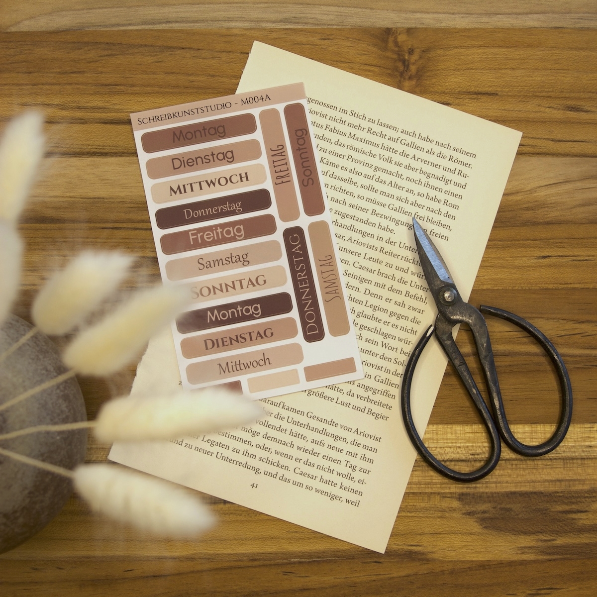 Tag für Tag. – Wochentag Sticker Sheet