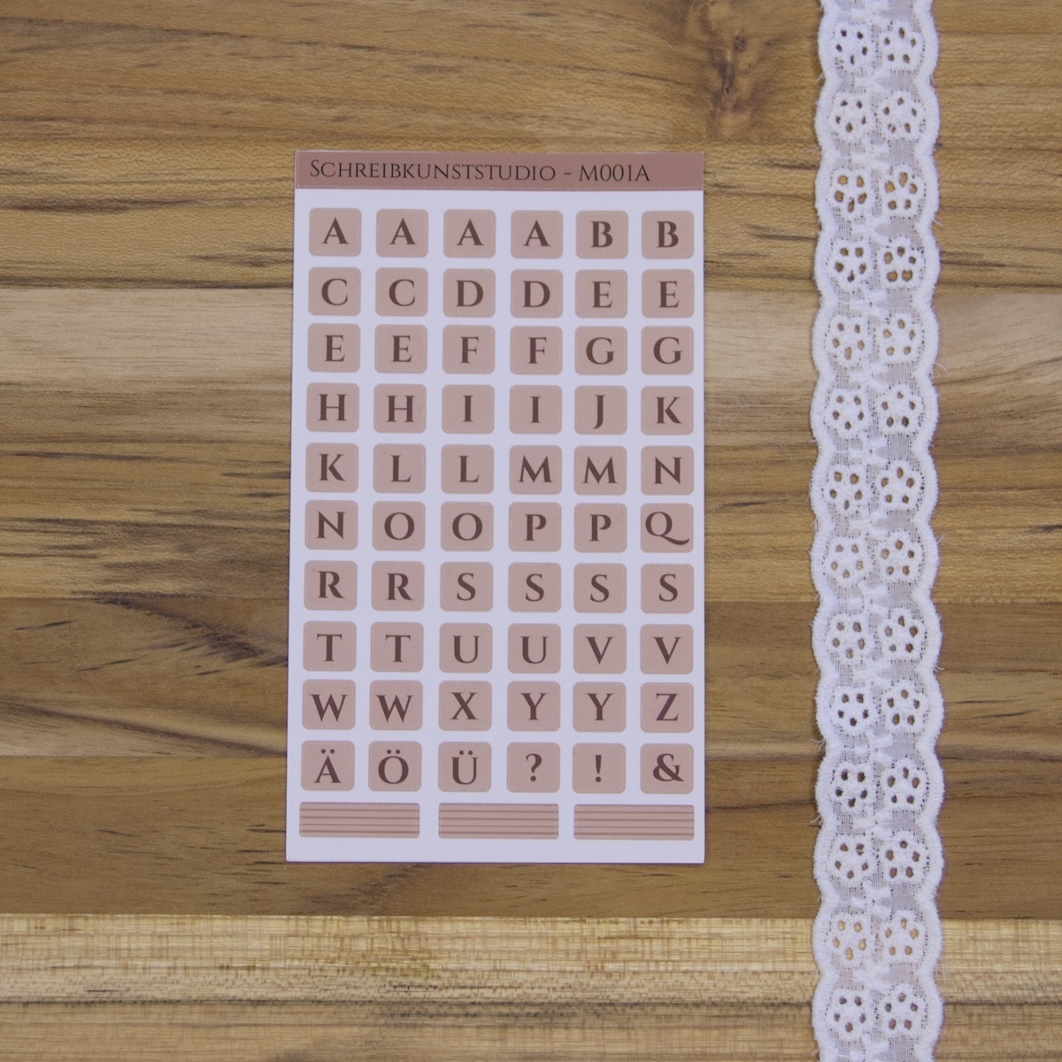 Deine Worte. – Alphabet Sticker Sheet